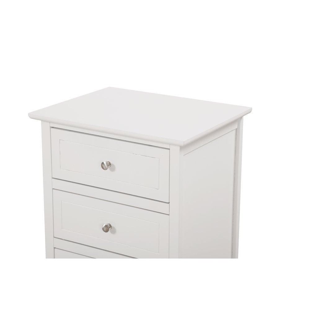 Glory Furniture Daniel   3 Drawer Nightstand, White
