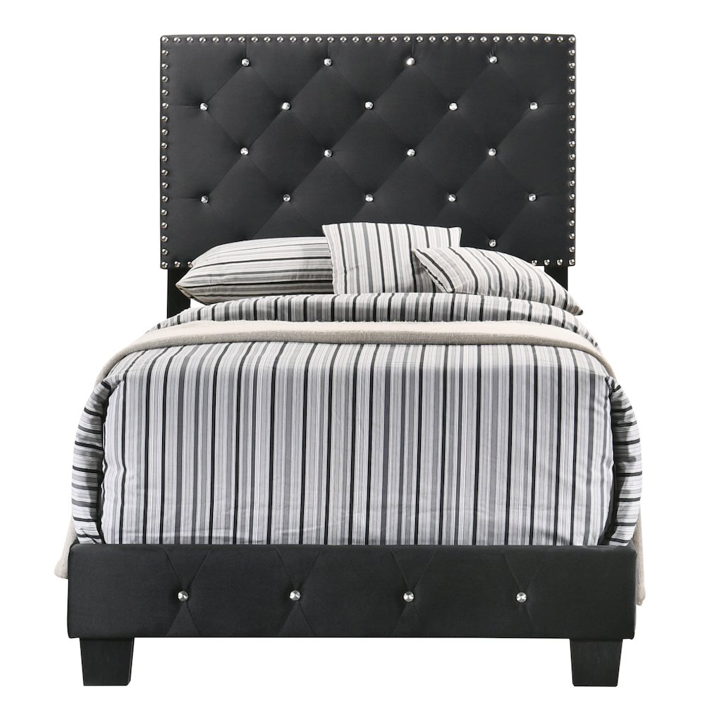Glory Furniture Suffolk Twin Bed in Black Color