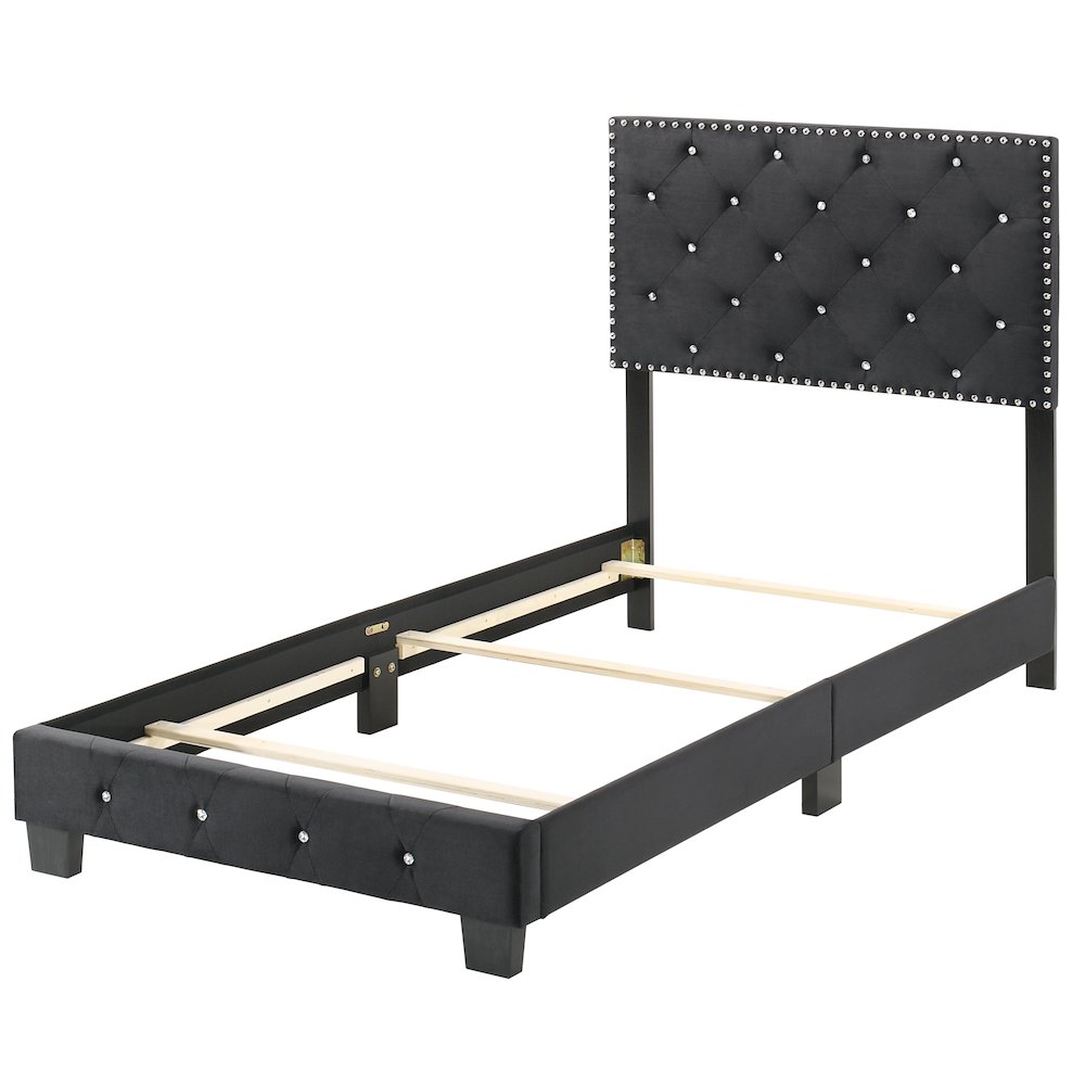 Glory Furniture Suffolk Twin Bed in Black Color