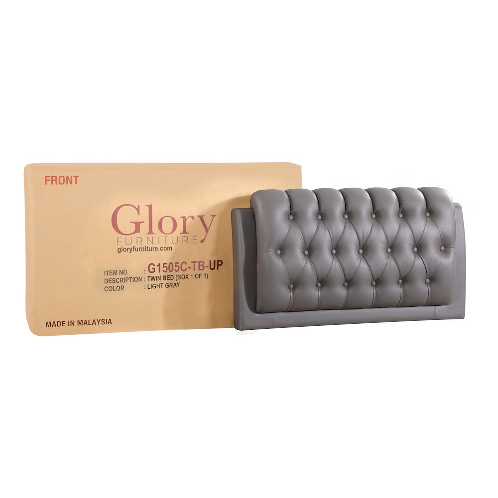 Glory Furniture Marilla   Twin Bed, Gray