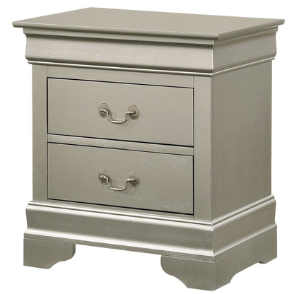 Glory Furniture Louis Phillipe   Nightstand, Silver Champagne