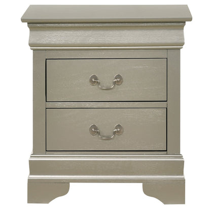 Glory Furniture Louis Phillipe   Nightstand, Silver Champagne