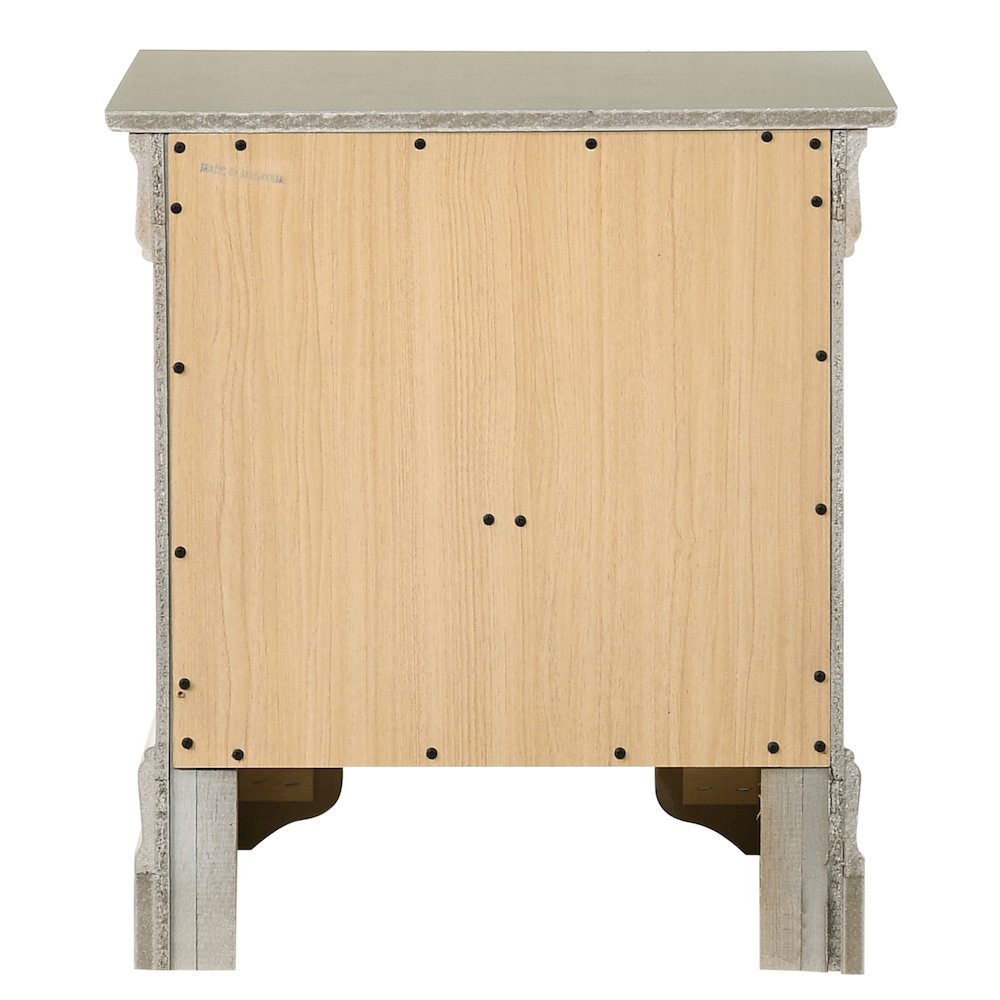 Glory Furniture Louis Phillipe   Nightstand, Silver Champagne