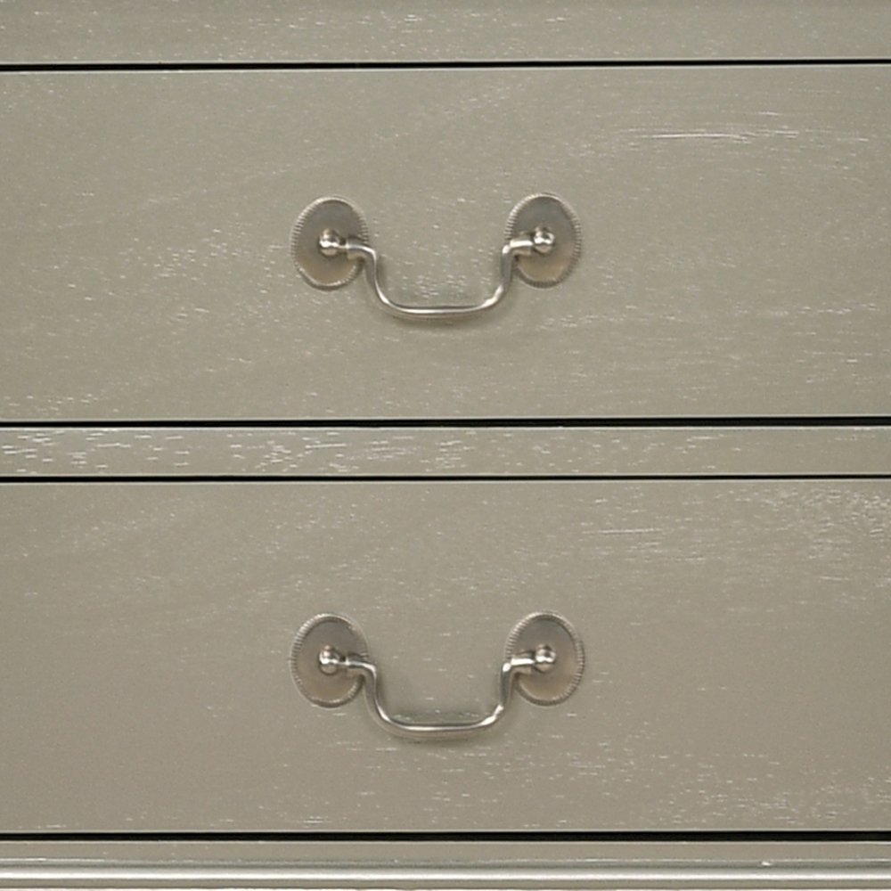 Glory Furniture Louis Phillipe   Nightstand, Silver Champagne
