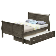 Glory Furniture Louis Phillipe Full Trundle Bed in Gray Color