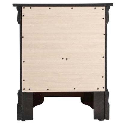 Glory Furniture Louis Phillipe Night Stand in Black Color