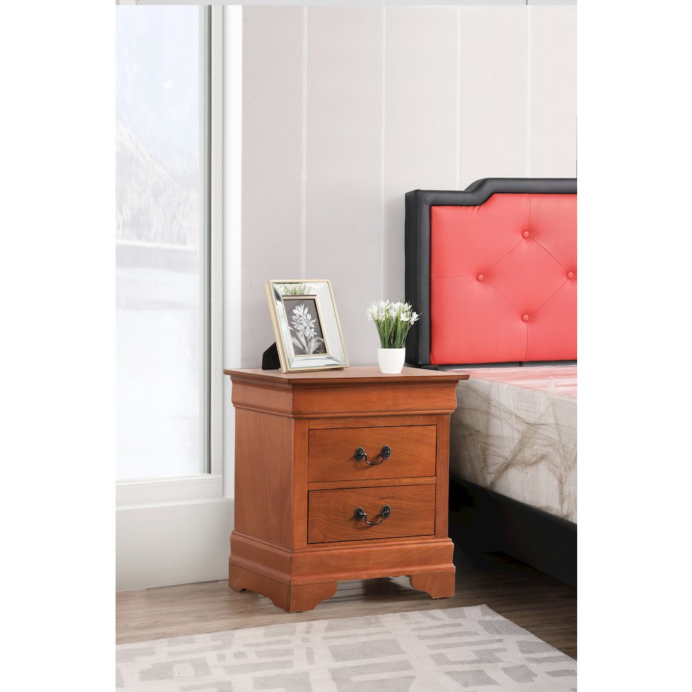 Glory Furniture Louis Phillipe   Nightstand, Oak