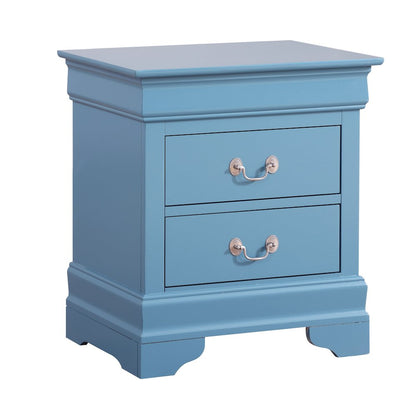 Glory Furniture Louis Phillipe   Nightstand, Blue