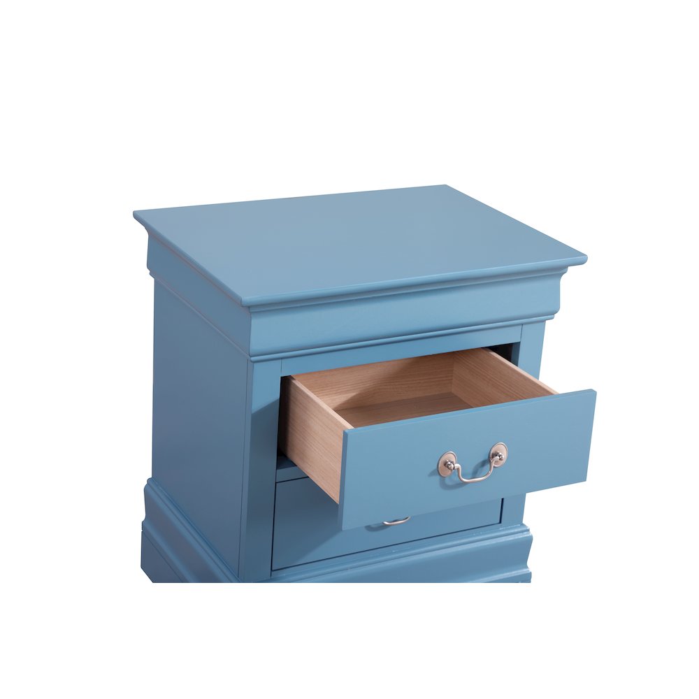 Glory Furniture Louis Phillipe   Nightstand, Blue