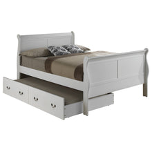 Glory Furniture Louis Phillipe Full Trundle Bed in White Color