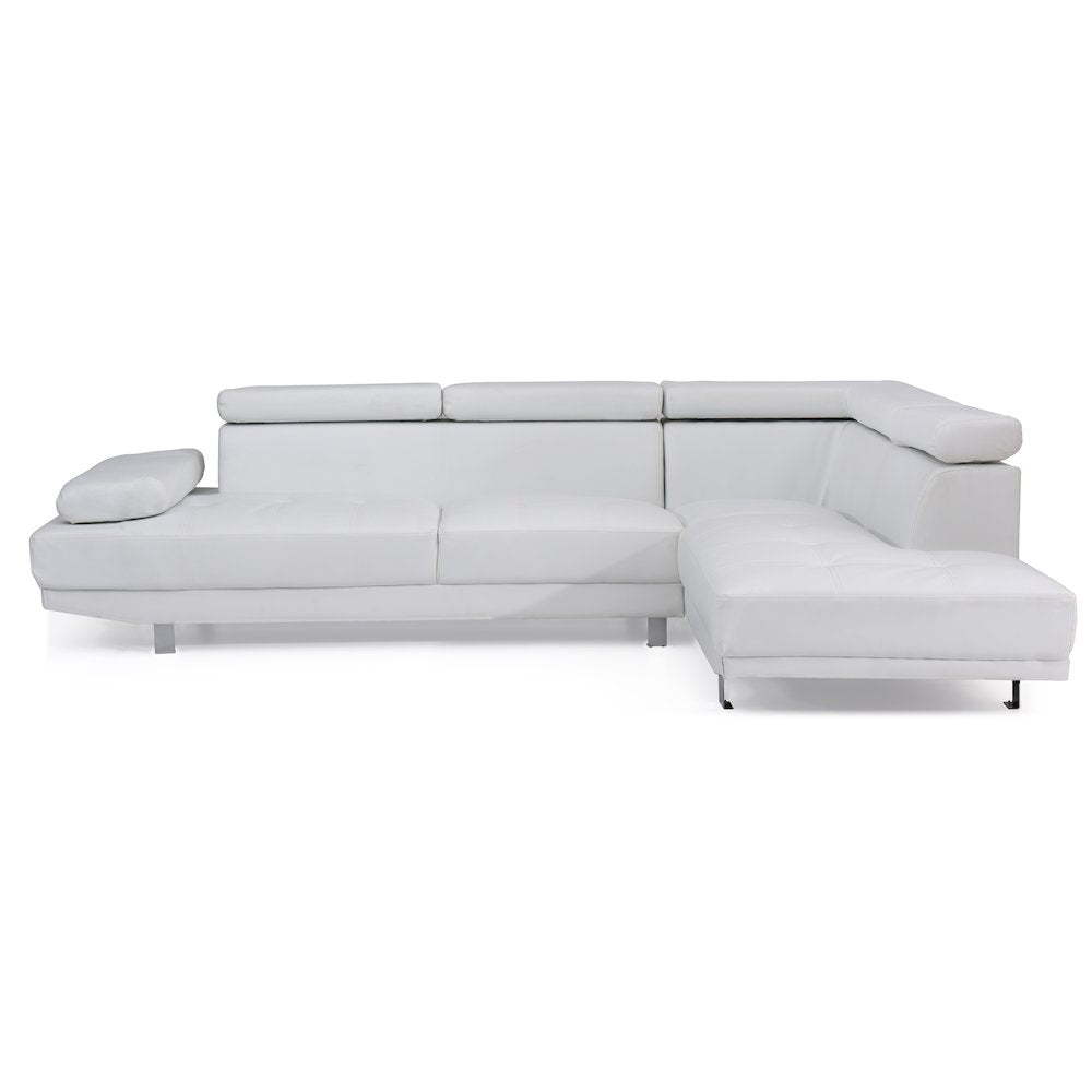 Glory Furniture Riveredge Sectional in White Color