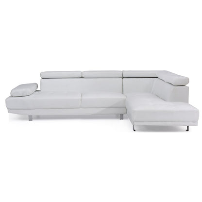 Glory Furniture Riveredge Sectional in White Color