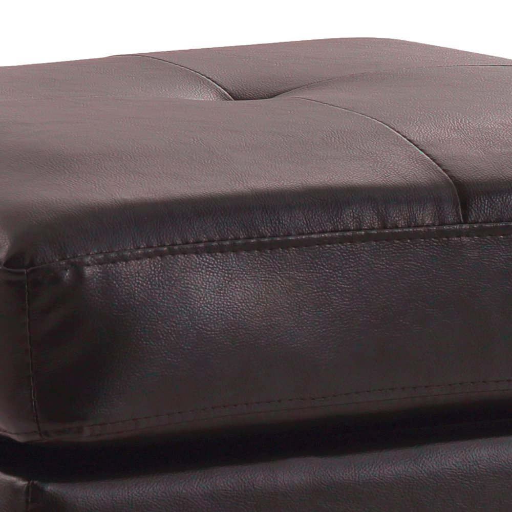 Glory Furniture Newbury Ottoman in Dark Brown Color