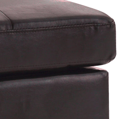 Glory Furniture Newbury Ottoman in Dark Brown Color