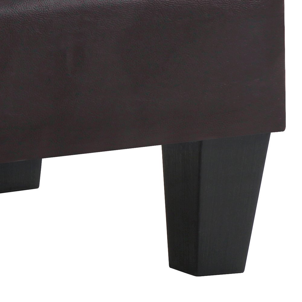 Glory Furniture Newbury Ottoman in Dark Brown Color