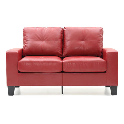 Glory Furniture Newbury Loveseat in Red Color