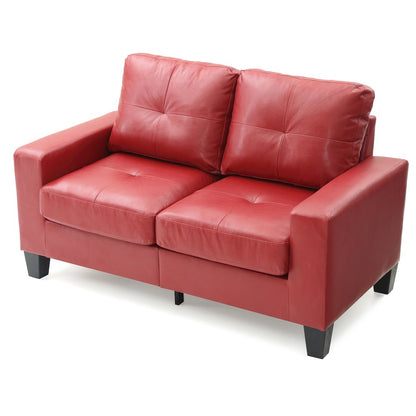Glory Furniture Newbury Loveseat in Red Color