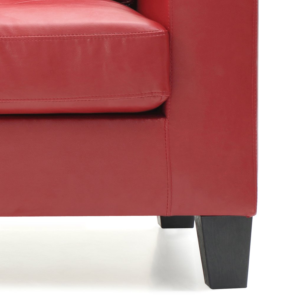 Glory Furniture Newbury Loveseat in Red Color
