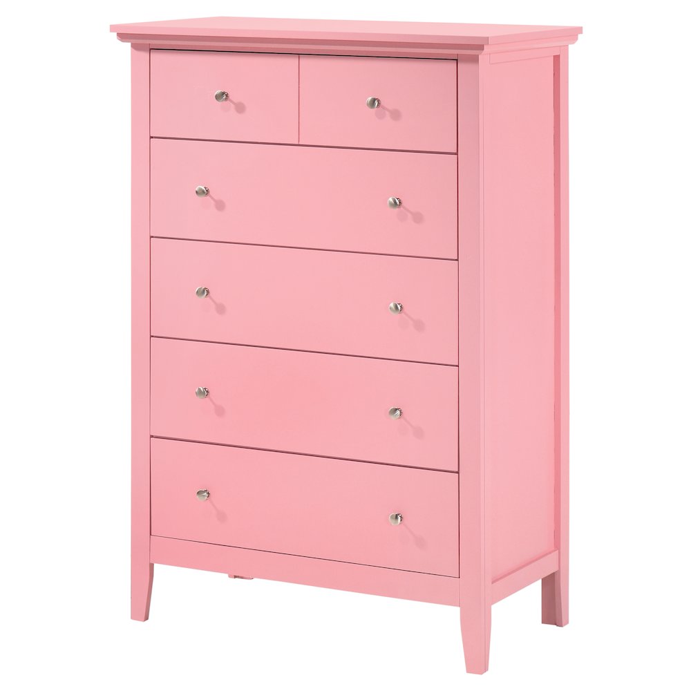 Glory Furniture Hammond Chest in Pink Color
