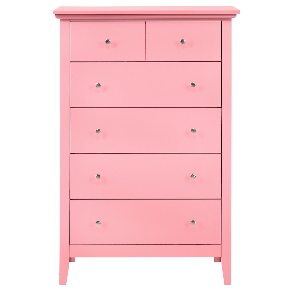 Glory Furniture Hammond Chest in Pink Color