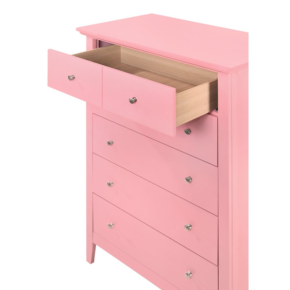 Glory Furniture Hammond Chest in Pink Color