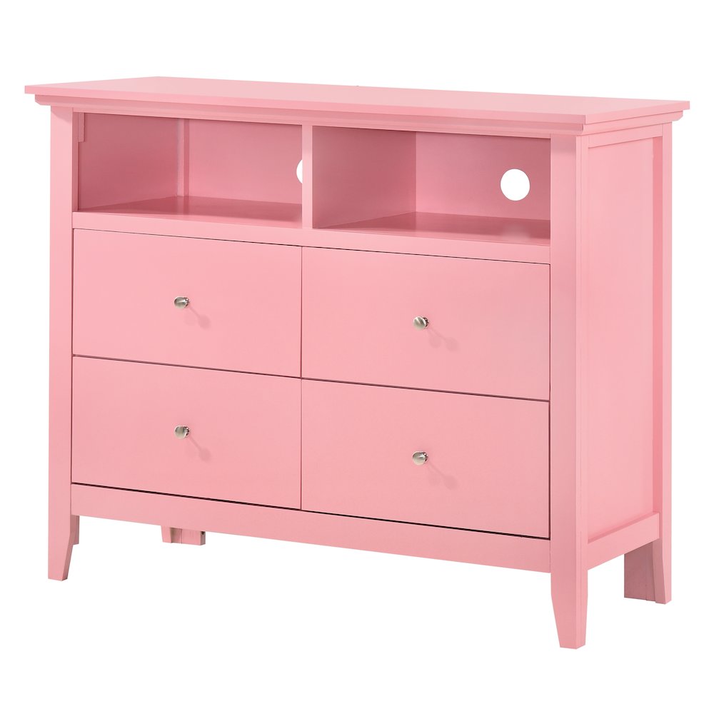 Glory Furniture Hammond Media Chest in Pink Color