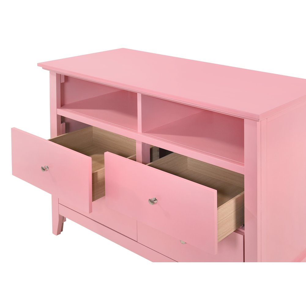 Glory Furniture Hammond Media Chest in Pink Color