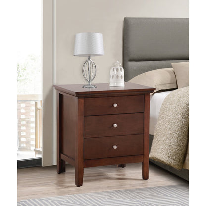 Glory Furniture Hammond   3 Drawer Nightstand, Cappuccino