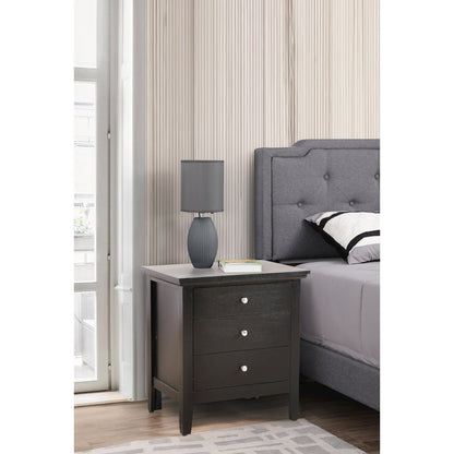 Glory Furniture Hammond   3 Drawer Nightstand, Black