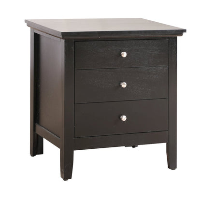 Glory Furniture Hammond   3 Drawer Nightstand, Black