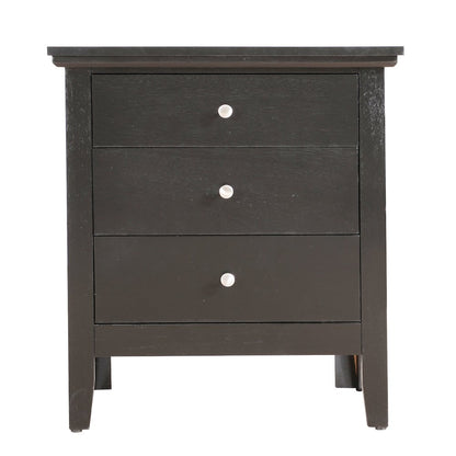 Glory Furniture Hammond   3 Drawer Nightstand, Black