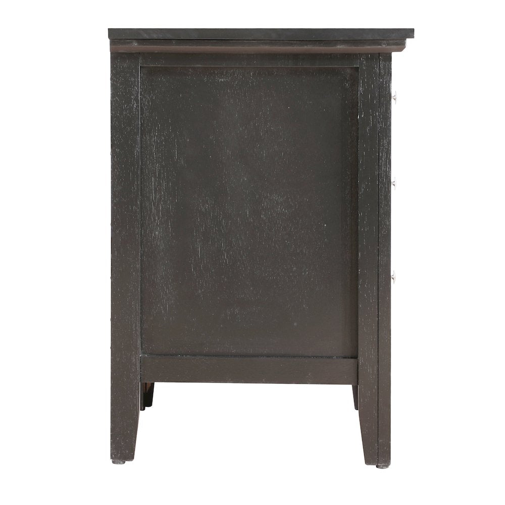 Glory Furniture Hammond   3 Drawer Nightstand, Black