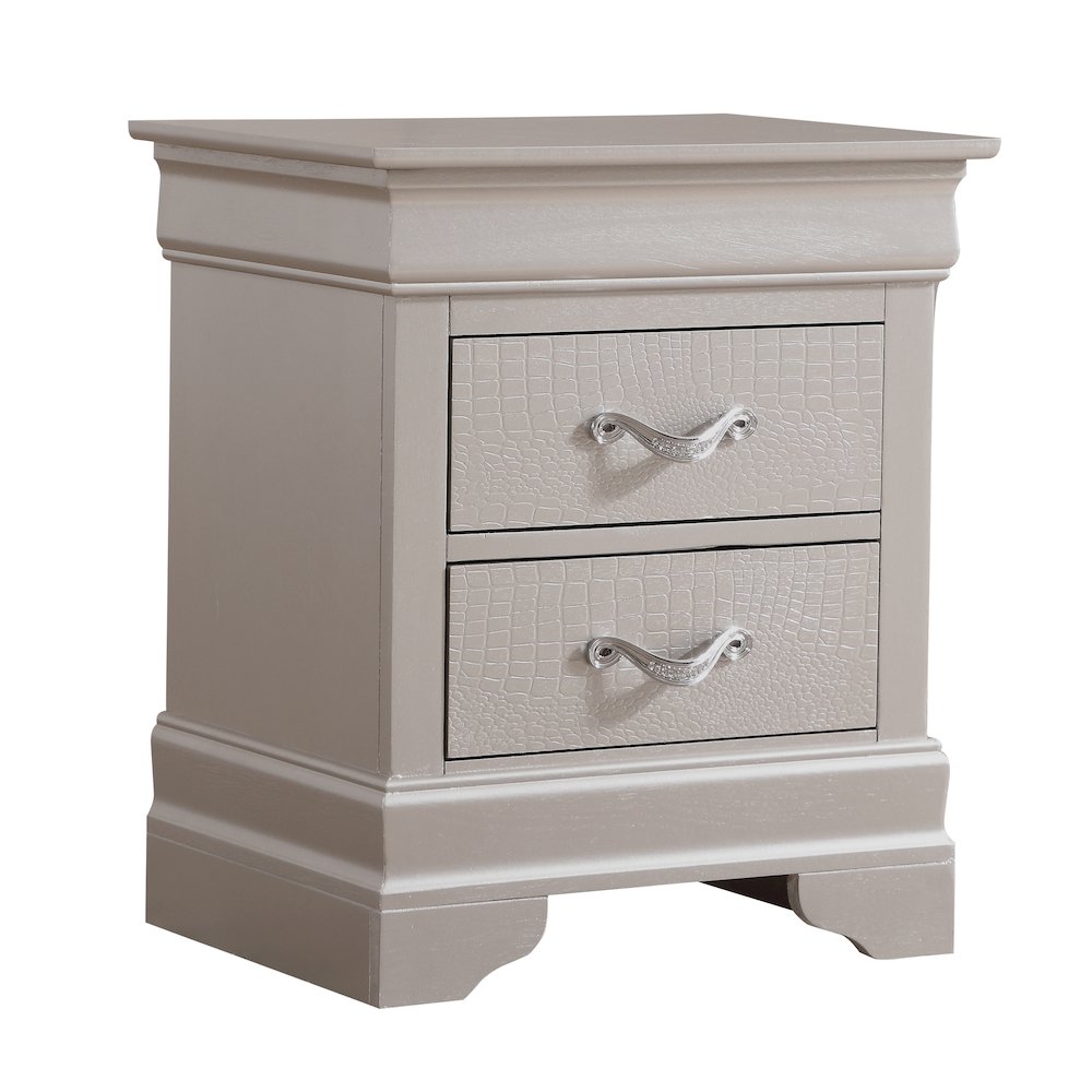 Glory Furniture Lorana Nightstand in Champagne Color