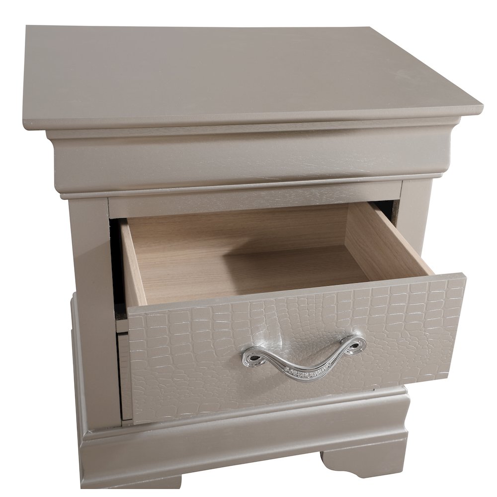 Glory Furniture Lorana Nightstand in Champagne Color