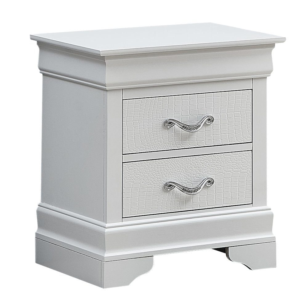 Glory Furniture Lorana Nightstand in White Color