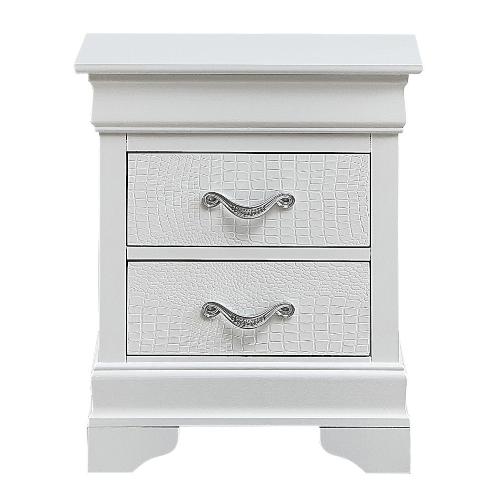 Glory Furniture Lorana Nightstand in White Color