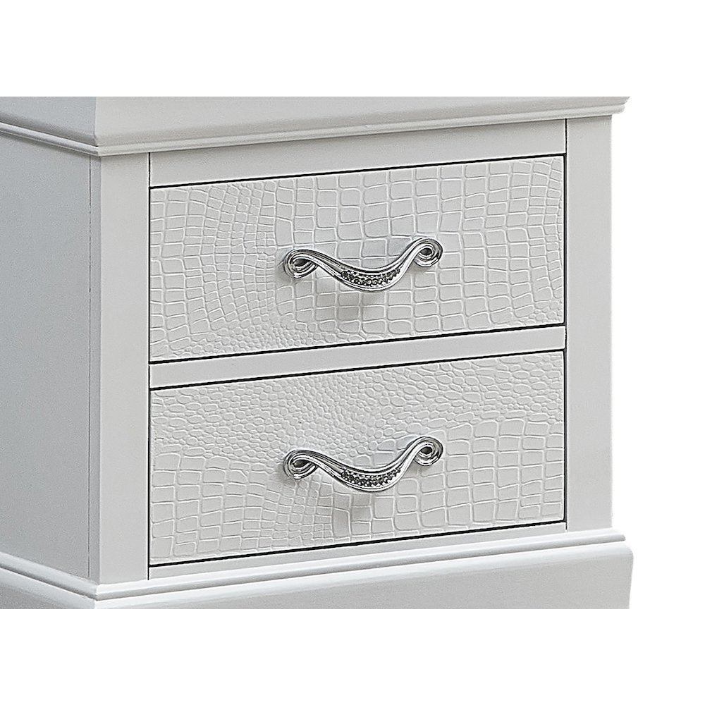 Glory Furniture Lorana Nightstand in White Color