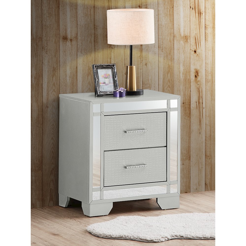 Glory Furniture Madison Nightstand in Champagne Color
