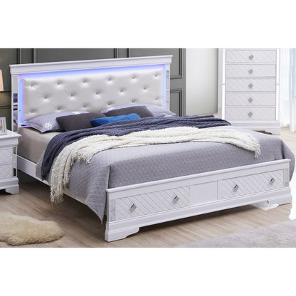 Glory Furniture Verona Queen Storage Bed in White Color