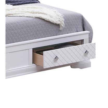 Glory Furniture Verona Queen Storage Bed in White Color