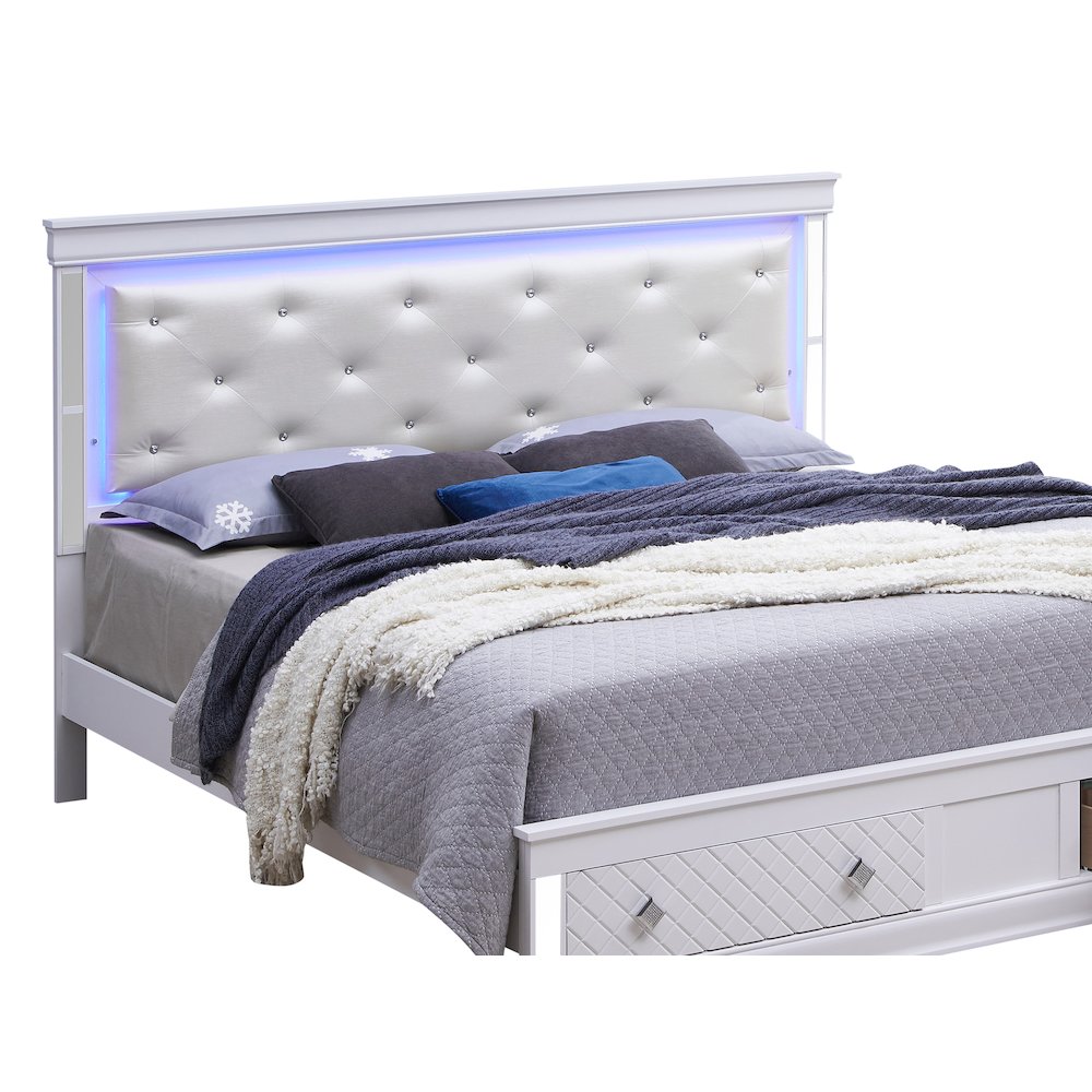 Glory Furniture Verona Queen Storage Bed in White Color