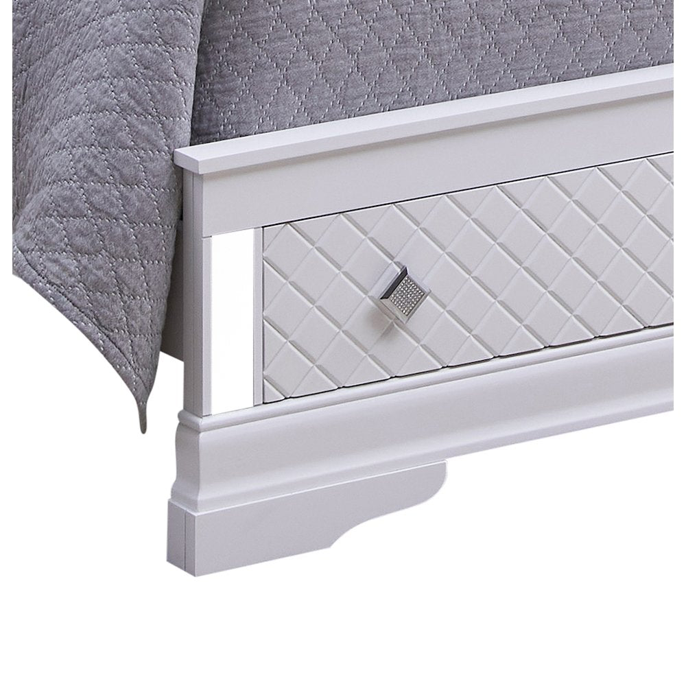 Glory Furniture Verona Queen Storage Bed in White Color