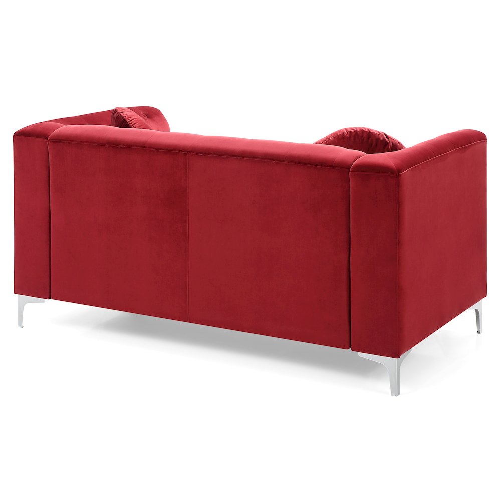 Glory Furniture Pompano Loveseat in Burgundy Color