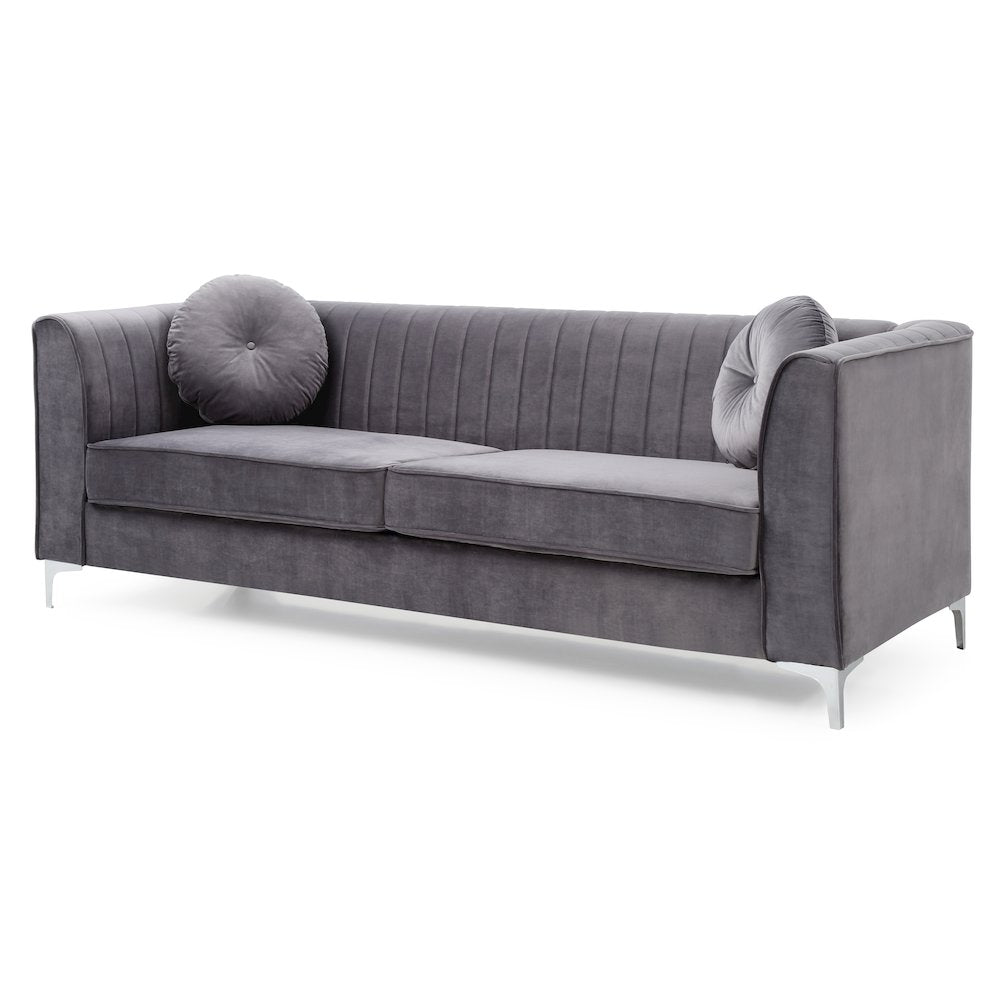 Glory Furniture Delray Sofa in Gray Color