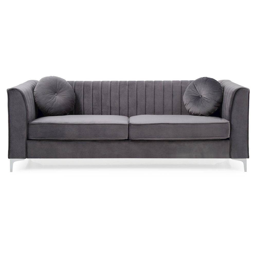Glory Furniture Delray Sofa in Gray Color