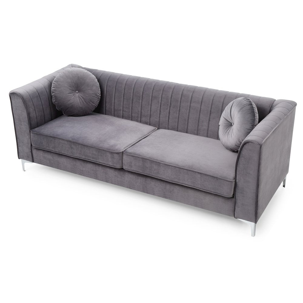 Glory Furniture Delray Sofa in Gray Color