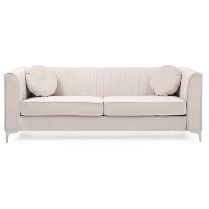 Glory Furniture Delray Sofa in Ivory Color