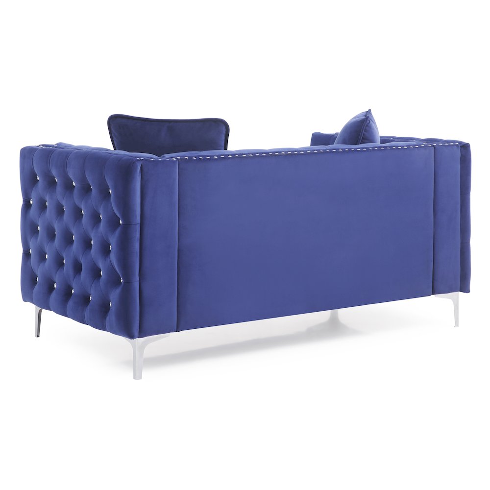 Glory Furniture Paige Loveseat in Blue Color