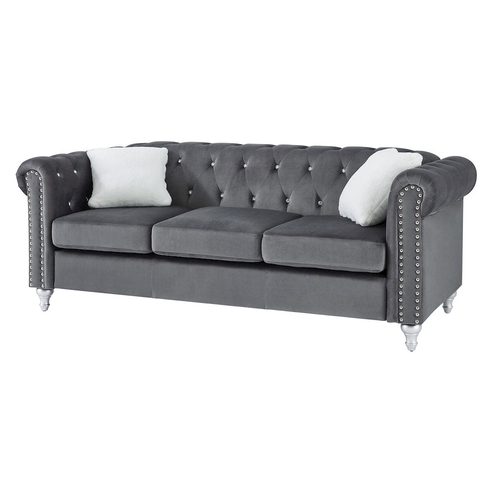 Glory Furniture Raisa Sofa in Gray Color