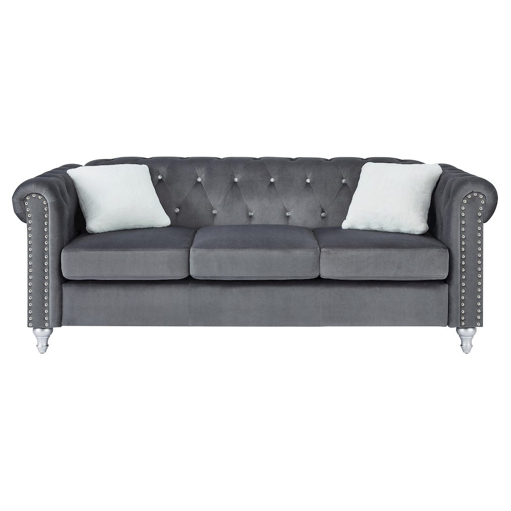 Glory Furniture Raisa Sofa in Gray Color